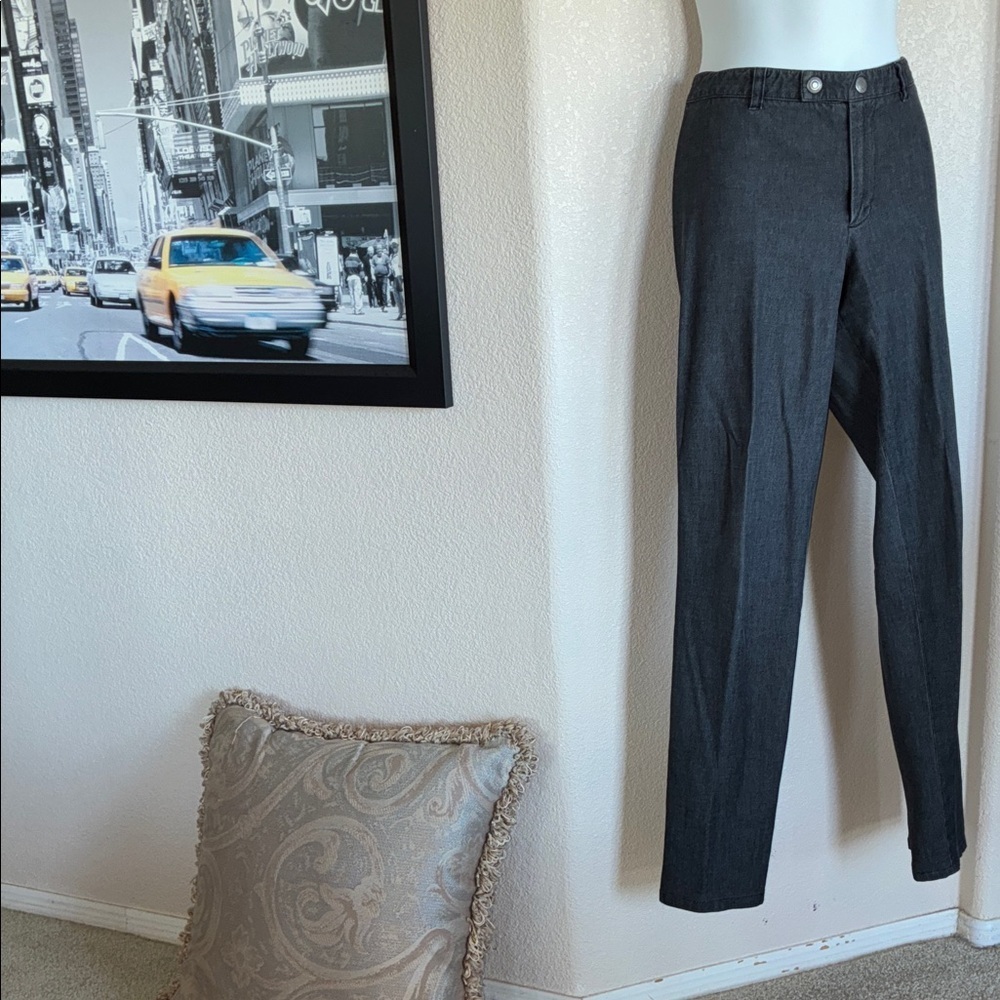 Vince Jeans Women's 10, Charcoal grey Denim, Hi rise, Skinny, zip/snap front Euc - Picture 4 of 16